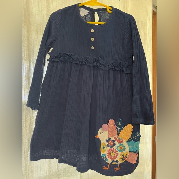 Mudpie Thanksgiving Turkey Dress Size 4T - Picture 1 of 4